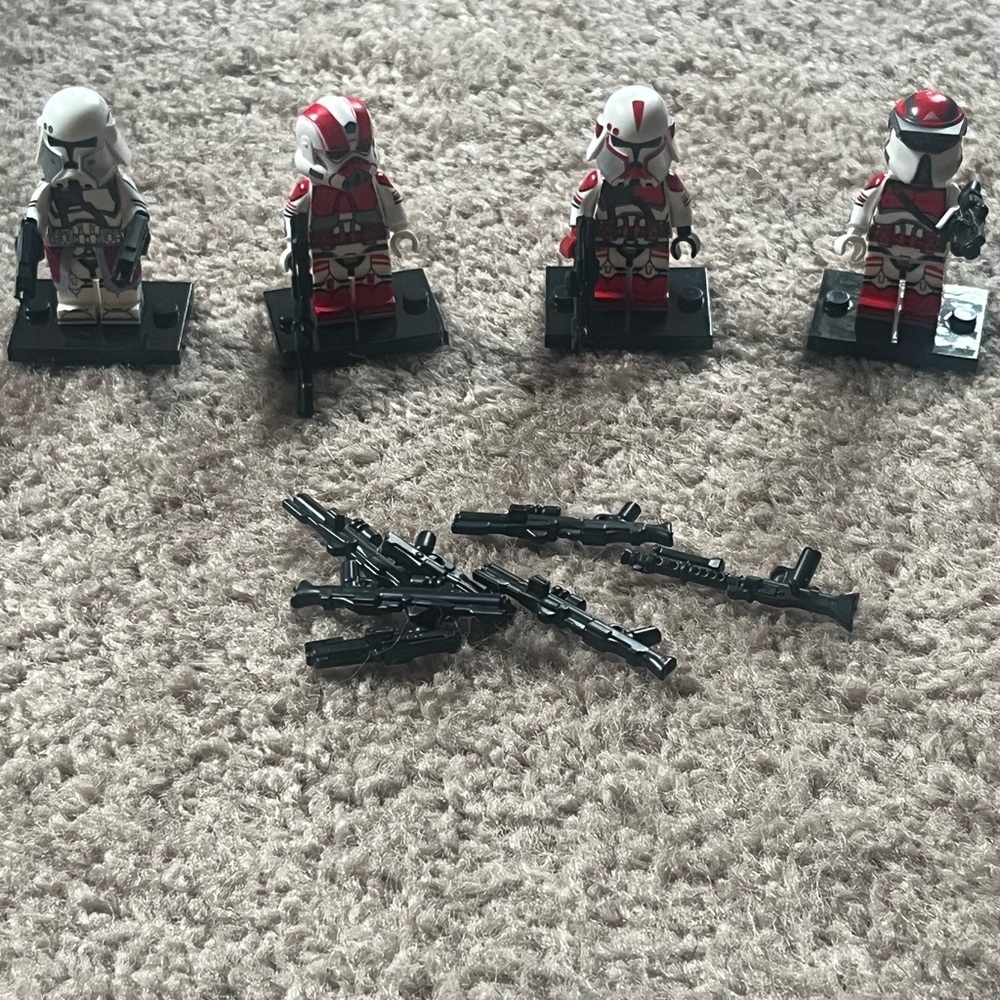 Lego coruscant guard special troopers, and commander bacara customized